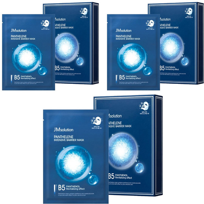 JMsolution 肌司研 維他命B5鎮靜護理補水面膜, 10片, 3盒