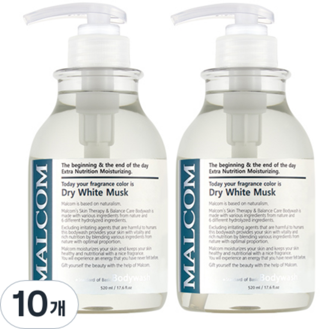 MALCOM 瑪律科姆 白麝香沐浴露, 520ml, 10個