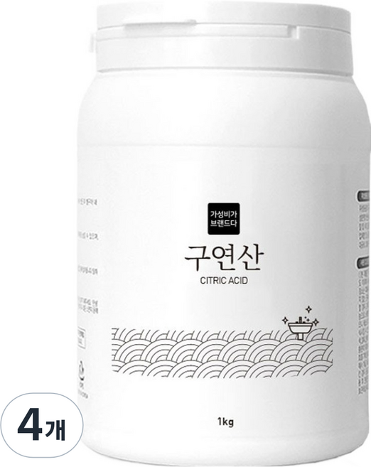 GaseongbigaBeuraendeuda 檸檬酸多功能清潔劑 罐裝, 1kg, 4個