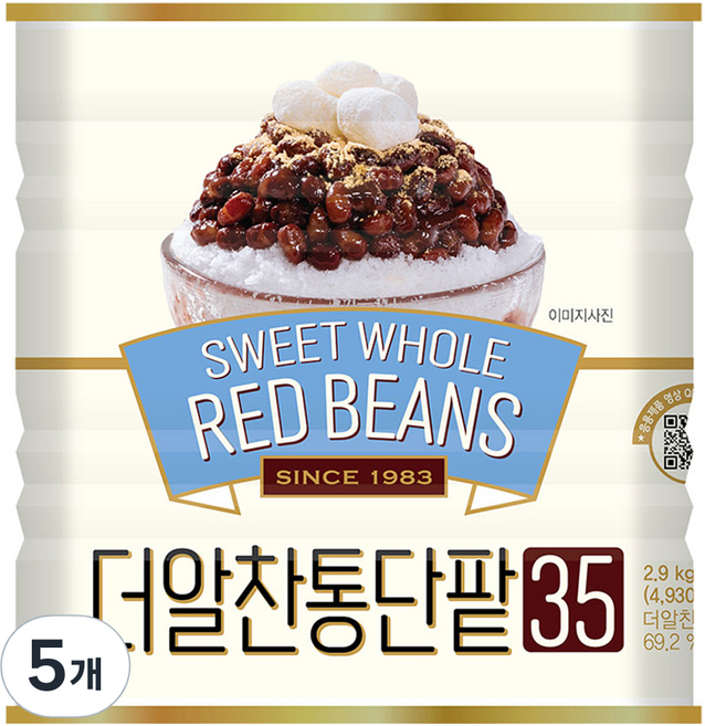 화과방 대두식품 더알찬통단팥35, 2.9kg, 5개