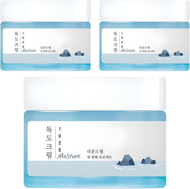 라운드랩 1025 독도 수분 크림, 50ml, 3개