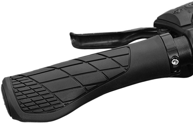 앤티스 논슬립 그리드 자전거 핸들그립 세트, 블랙, 1세트