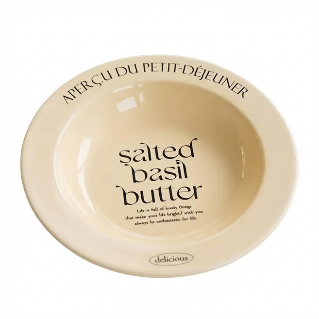 沐慕家居 糖果色盤子, 奶油黃色, 1個