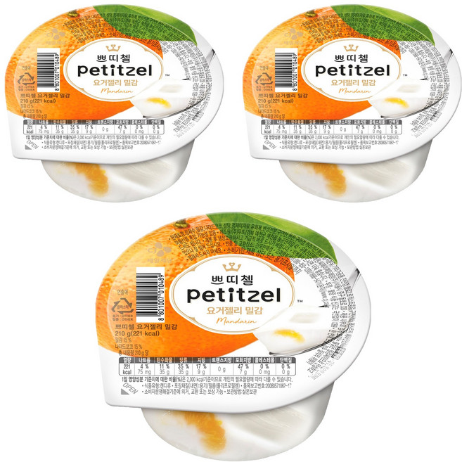 쁘띠첼 요거젤리 밀감, 210g, 3개