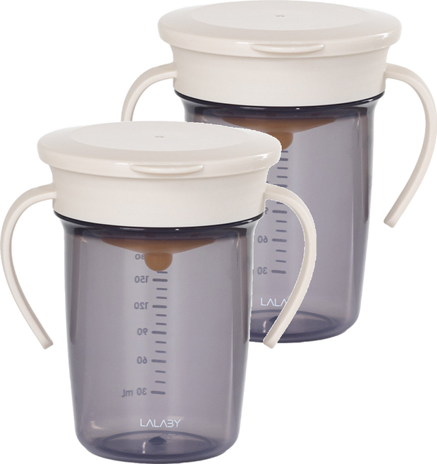 랄라비 360 흘림방지컵, 240ml, 2개, 아이보리