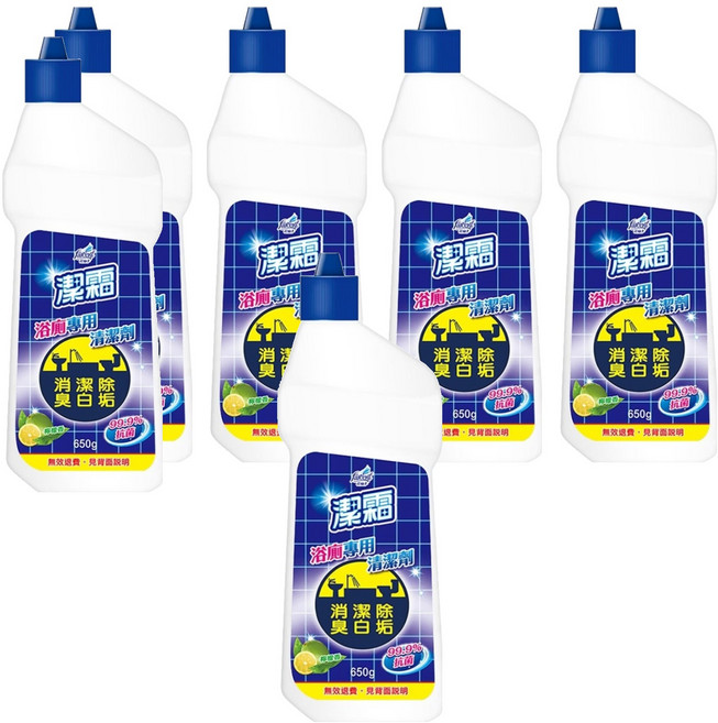 farcent 花仙子 潔霜 浴廁專用清潔劑 檸檬, 650g, 6瓶