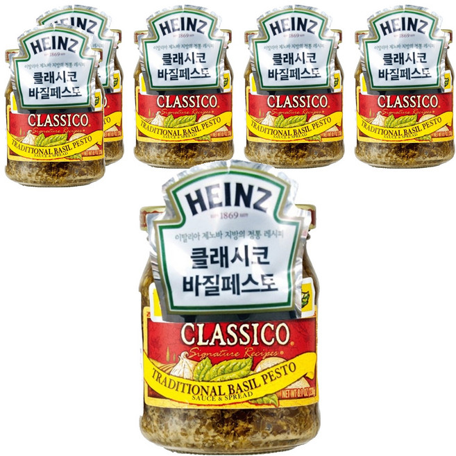 하인즈 클래시코 바질 페스토, 230g, 6개