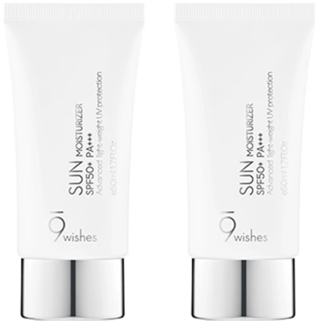 나인위시스 썬 모이스처라이저 SPF50+ PA+++, 50ml, 2개 - 쿠팡