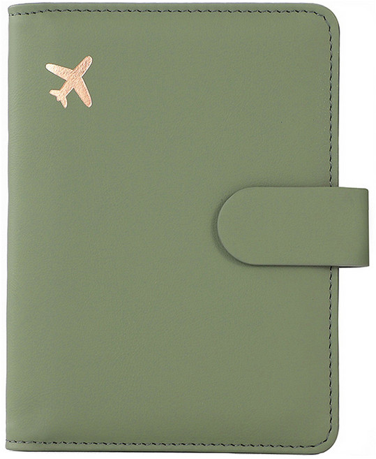 Viita 簡約皮質RFID防盜刷登機護照夾 磁吸證件收納包