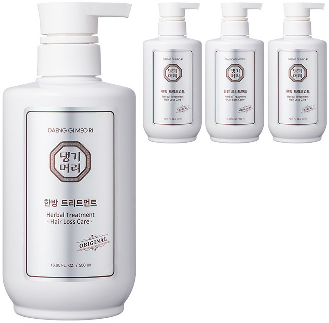 댕기머리 오리지널 한방 탈모 트리트먼트, 500ml, 4개