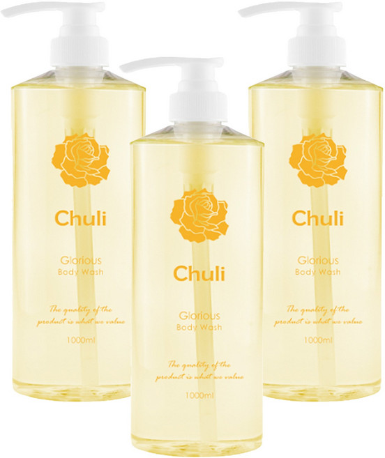 Chuli 初梨 香水調胺基酸沐浴乳 光韻, 1L, 3瓶