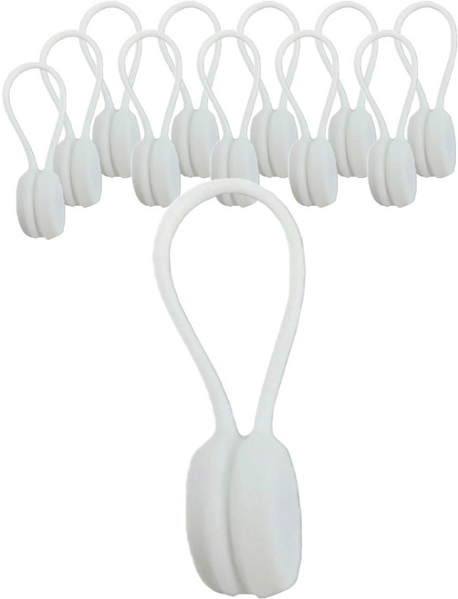 블루레이크 케이블 이어폰 전선 정리 홀더, 12개, 화이트