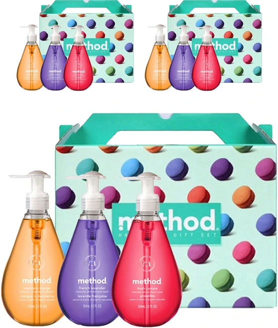 메소드 고보습 핸드워시 3종 세트 만다린 망고+후레쉬 커런트+프렌치 라벤더 향, 354ml, 3개 - 쿠팡