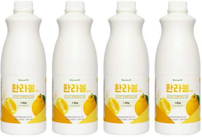 엔칸토 한라봉 베이스, 1.8kg, 4개