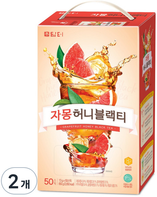 담터 자몽 허니 블랙티, 13g, 50개입, 2개