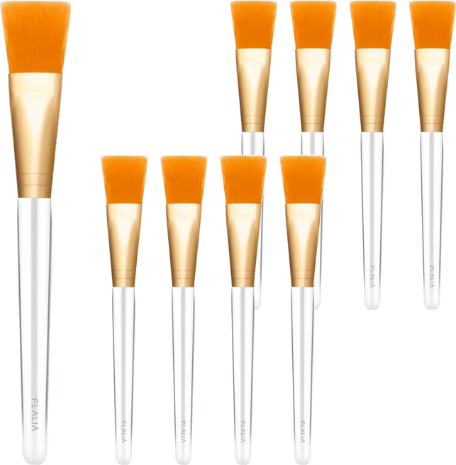 플라리아 골드 팩 브러쉬, 혼합 색상, 9개