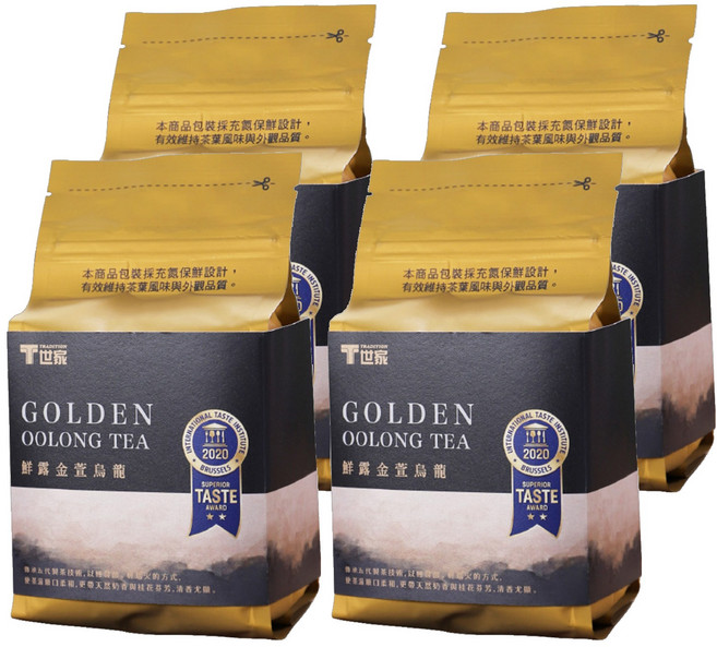 T世家 鮮露金萱烏龍茶葉, 200g, 1包, 4包