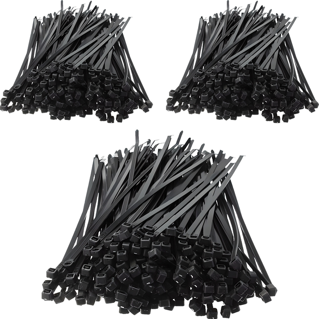 엔더 플렉시블 케이블 타이, 300개, 블랙
