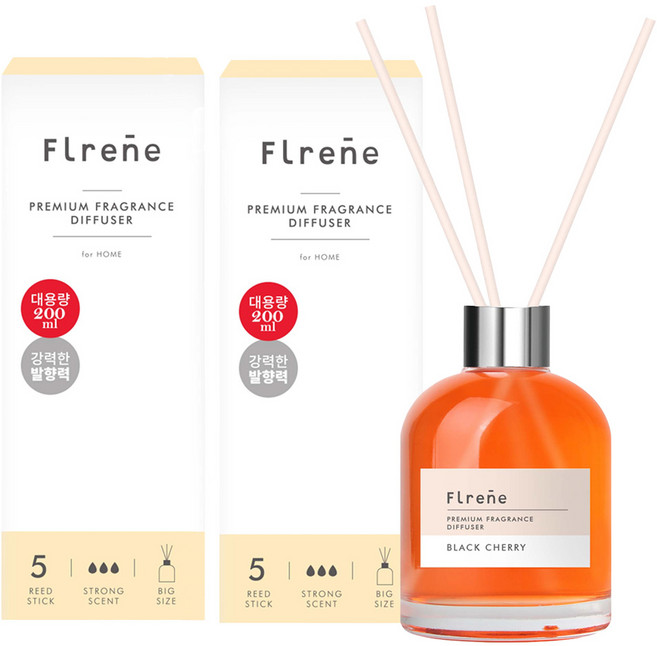 플렌느 실내용 디퓨저, 블랙체리, 200ml, 2개