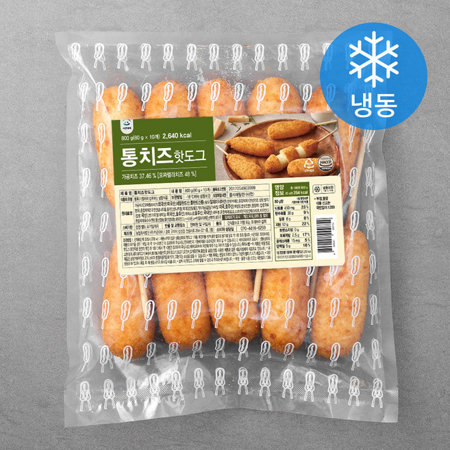 키큰아이 통치즈 핫도그 (냉동), 80g, 10개입, 1개