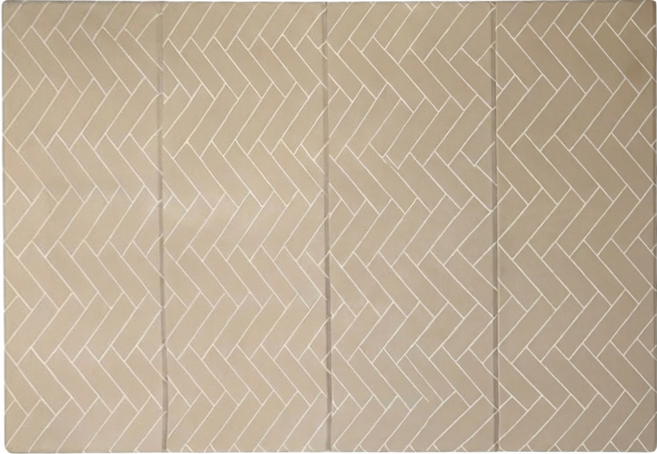 comet 防滑折疊寵物地墊 4折款, 1個, 棕色人字紋