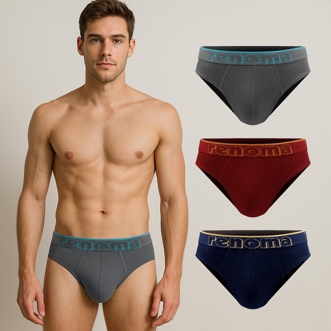 레노마 코튼 스트레치 브리프 팬티 3종 세트