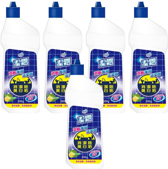 Farcent 花仙子 潔霜浴廁專用清潔劑 檸檬香氛, 650g, 5瓶