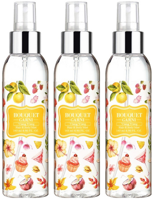부케가르니 프레그런스드 헤어 앤 바디미스트 일랑일랑, 145ml, 3개