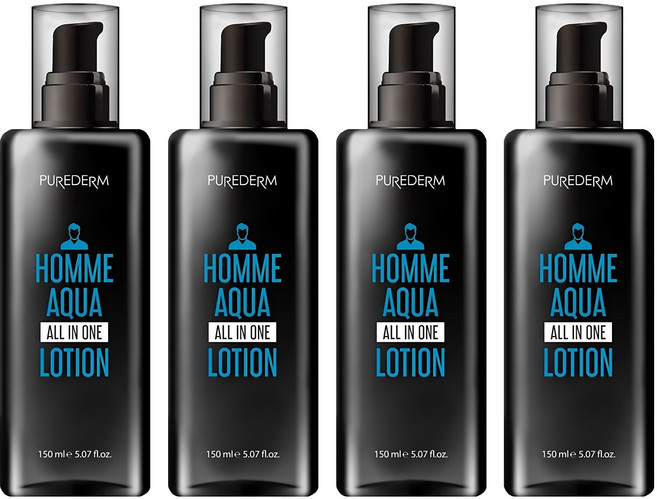퓨어덤 옴므 아쿠아 올인원 로션, 150ml, 4개