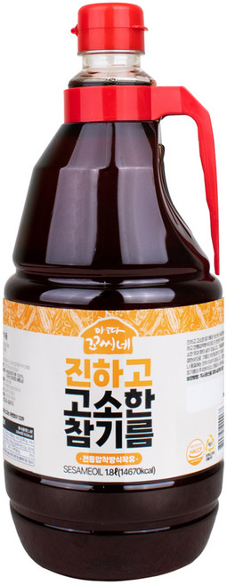 우영 아따꼬시네 진하고 고소한 참기름, 1개, 1.8L