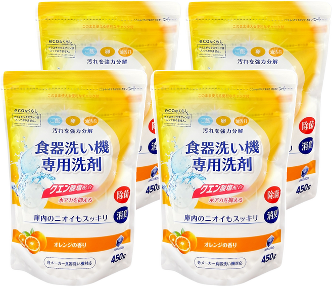 第一石鹼 Kitchen Club 洗碗機專用清潔劑, 450g, 4包