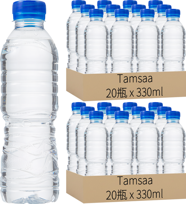 Tamsaa 無標籤天然水, 330ml, 40瓶
