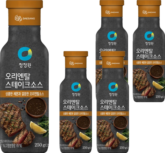 청정원 오리엔탈 스테이크소스, 250g, 5개