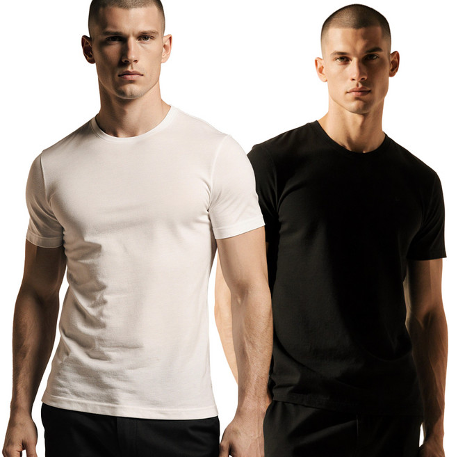 씨티라이프카멜 남성용 머슬핏 반팔 티셔츠 2p