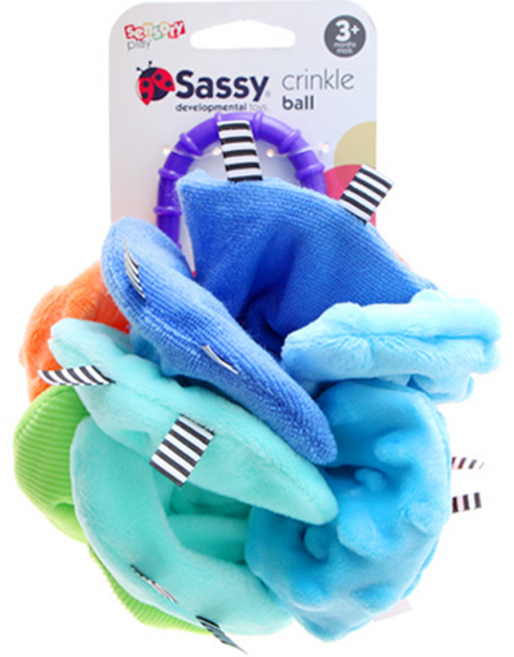 Sassy 바스락 아기공, 혼합색상, 1개