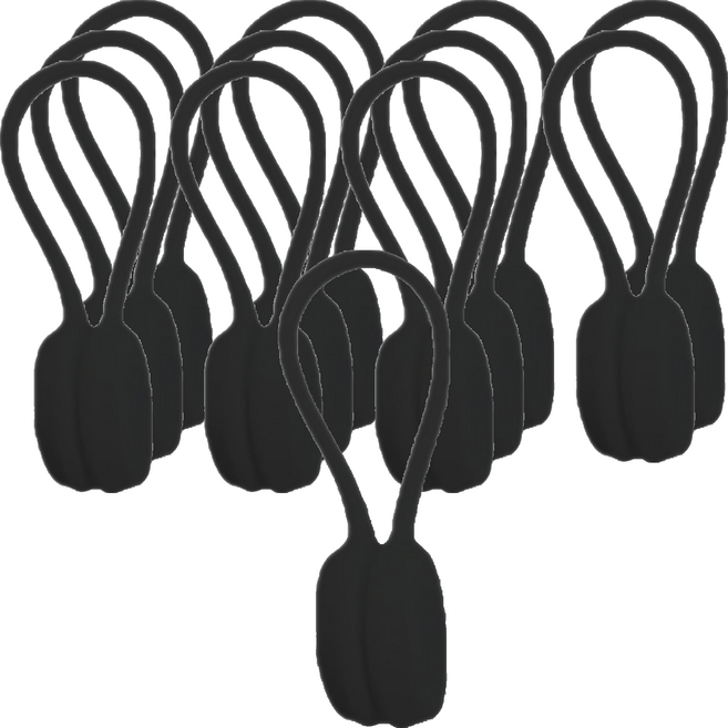 블루레이크 케이블 이어폰 전선 정리 홀더, 12개, 블랙