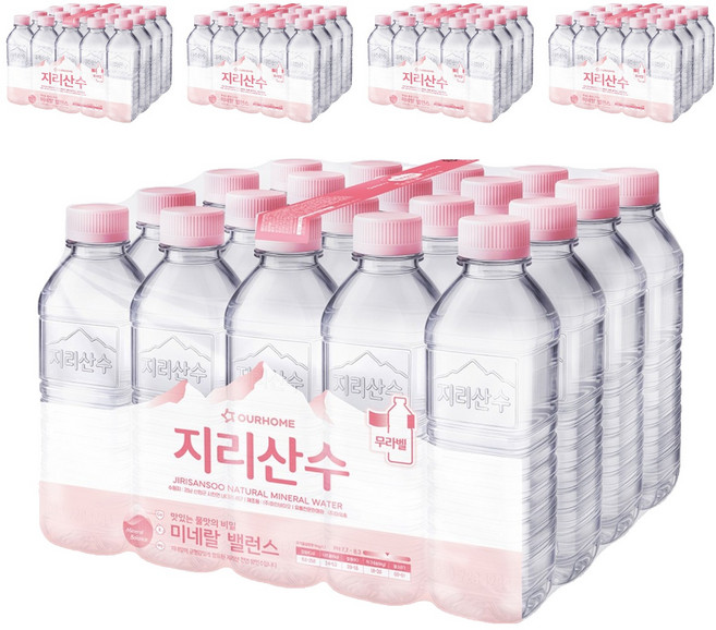 지리산수 무라벨, 500ml, 100개