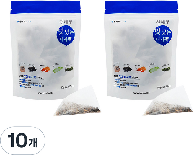 천해무 맛있는 다시팩 8g x 10p, 80g, 10개