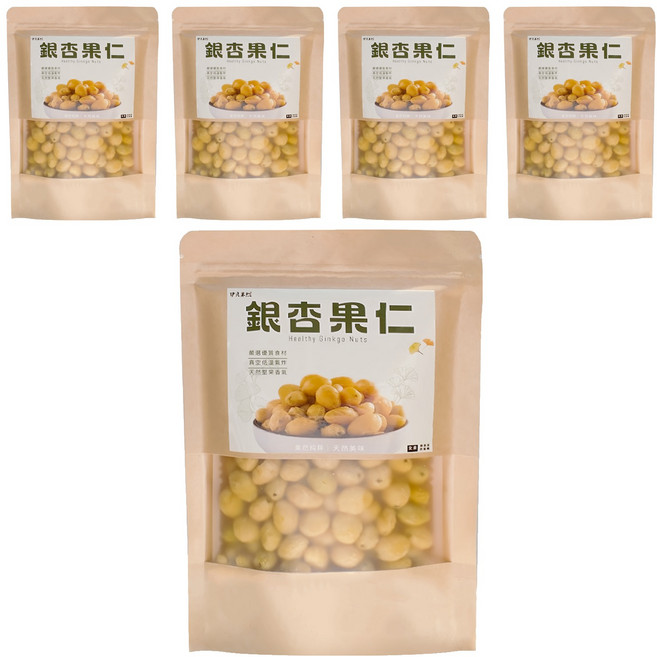 伊貝果然 銀杏果仁, 5個, 100g