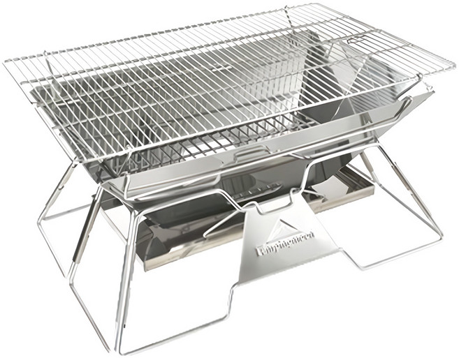 Campingmoon 柯曼 焚火台 MT-3 銀色 4.3kg 承重5kg, 1組