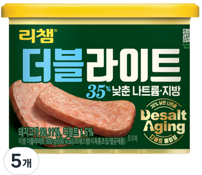 리챔 동원 더블라이트, 300g, 5개