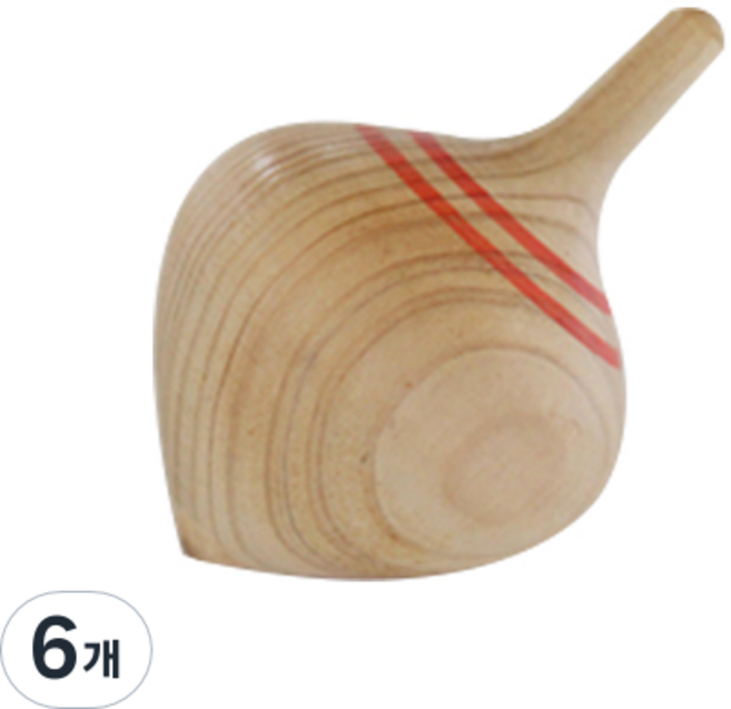 제이준 편백나무 팽이, 6개, 혼합색상