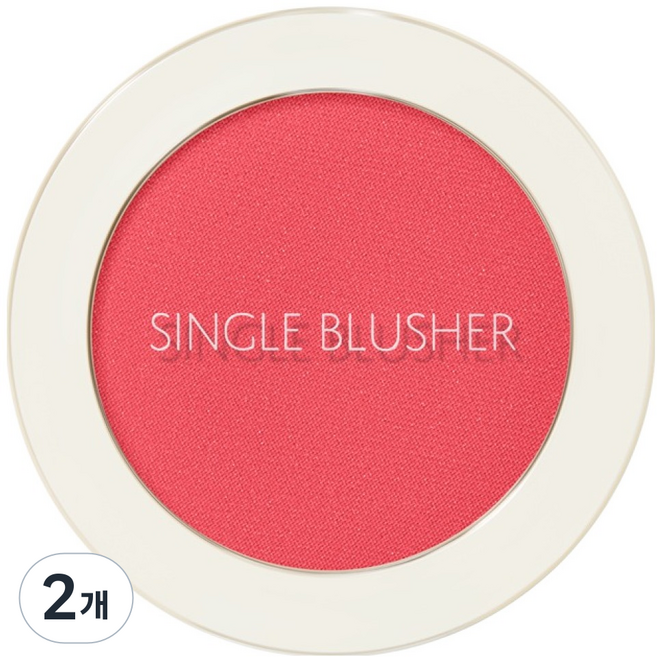 샘물 싱글 블러셔 5g, PK01 버블검 핑크, 2개