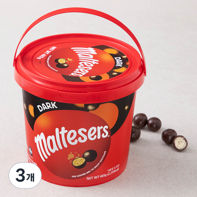 몰티져스 다크 버켓, 465g, 3개