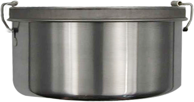 桔子廚房 Orange Kitchen 圓便當盒 附杯匙 不鏽鋼430 台灣製, D型 銀色, 1個