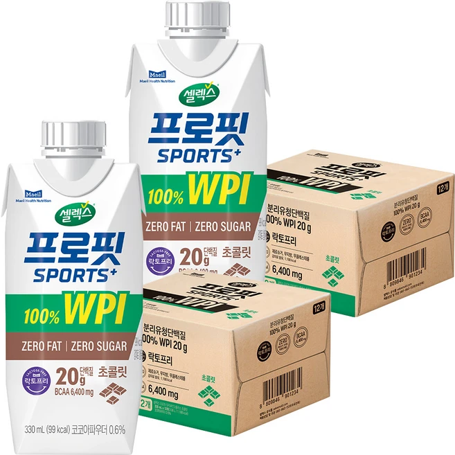 셀렉스 프로핏 스포츠 초콜릿, 330ml, 24개 - 쿠팡