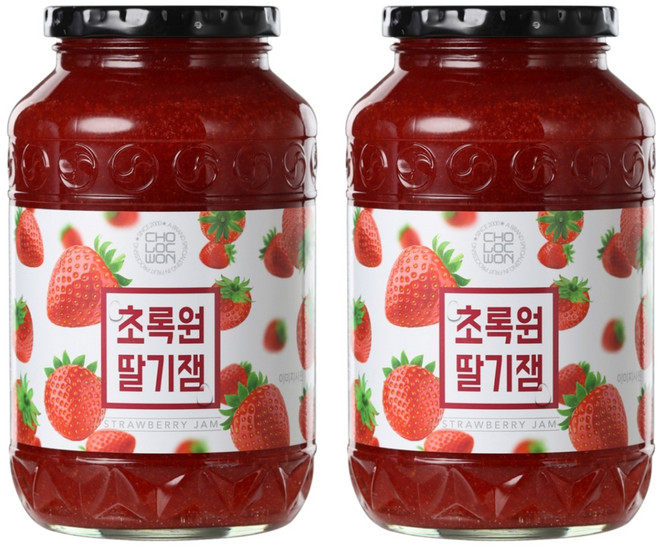초록원 딸기잼, 1kg, 2개