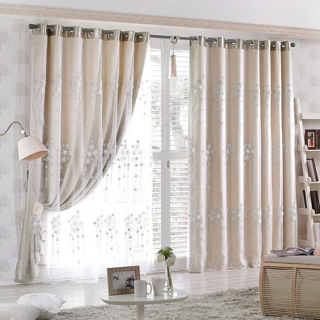 지나송 이오스 아일렛 이중암막커튼 + 봉 세트 방문설치