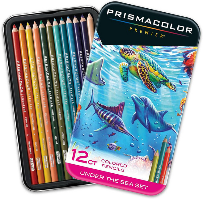 프리즈마 Primacolor Premier Soft Core Colored Pencils Under The Sea Set, 12색, 1개