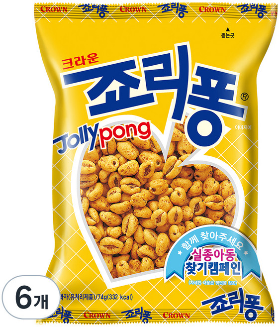 죠리퐁 스낵, 74g, 6개